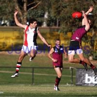11-5-13. AJAX defeated Old Haileybury at Princes Park, Caulfield.  Photo: Peter Haskin