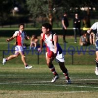 11-5-13. AJAX defeated Old Haileybury at Princes Park, Caulfield.  Photo: Peter Haskin