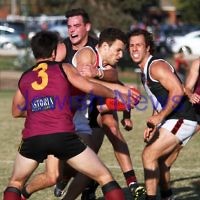 11-5-13. AJAX defeated Old Haileybury at Princes Park, Caulfield.  Photo: Peter Haskin