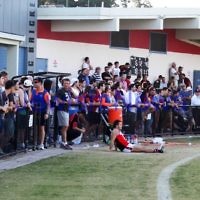 11-5-13. AJAX defeated Old Haileybury at Princes Park, Caulfield.  Photo: Peter Haskin