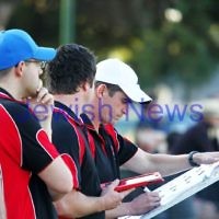 11-5-13. AJAX defeated Old Haileybury at Princes Park, Caulfield. Coach Leigh McQuillen Photo: Peter Haskin