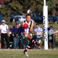 11-5-13. AJAX defeated Old Haileybury at Princes Park, Caulfield.  David Fayman. Photo: Peter Haskin