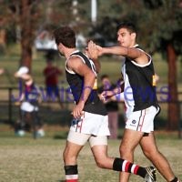 11-5-13. AJAX defeated Old Haileybury at Princes Park, Caulfield.  Photo: Peter Haskin