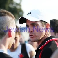 11-5-13. AJAX defeated Old Haileybury at Princes Park, Caulfield. Coach Leigh McQuillen dishing out advice at 3qtr time.  Photo: Peter Haskin