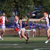 11-5-13. AJAX defeated Old Haileybury at Princes Park, Caulfield.  Photo: Peter Haskin