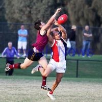 11-5-13. AJAX defeated Old Haileybury at Princes Park, Caulfield.  Ezra Poyas. Photo: Peter Haskin