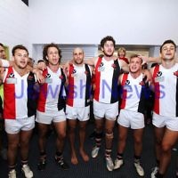 11-5-13. AJAX defeated Old Haileybury at Princes Park, Caulfield.  Photo: Peter Haskin