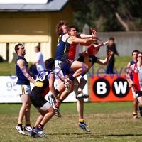 15-9-13. AJAX U 19 grand final versus Whitefriars at Trevor Barker Oval, Sandringham. AJAX were defreated by Whitefriars by 8 points in extra time. Scores were level at half time and full time.  Photo: Peter Haskin