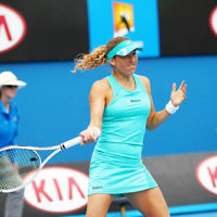 19-1-14. Australian Open 2014. Womens doubles. Round 3. Shahar Peer (ISR) / Silvia Soler-Espinosa (ESP) def. Lucie Hradecka (CZE) /  Michaella Krajicek (NED) 4-6 7-6 6-2. Photos: Peter Haskin