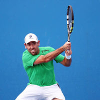 14-1-14. Australian Open 2014. Mens Singles Round 1. Wayne Odesnik (USA) lost to Vincent Millot (FRA) 7-5 4-6 6-7(4) 6-1 6-3 . Photo: Peter Haskin 14-1-14. Australian Open 2014. Mens Singles Round 1. Wayne Odesnik (USA) lost to Vincent Millot (FRA) 7-5 4-6 6-7(4) 6-1 6-3 . Photo: Peter Haskin