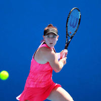 10-1-14. Australian Open Qualifying round 2, day 3. Madison  Brengle (USA) def Shelby Rogers (USA) 6-3 6-2. Photo: Peter Haskin