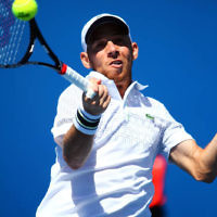 13-1-14. Australian Open. Round 1. Day 1. Dudi Sela (ISR) lost to Jarkko Niemimen (FIN) 6-3 6-7 7-6 6-3 6-3. Photo: Peter Haskin