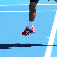 13-1-14. Australian Open. Round 1. Day 1. Dudi Sela (ISR) lost to Jarkko Niemimen (FIN) 6-3 6-7 7-6 6-3 6-3. Photo: Peter Haskin