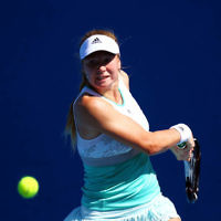 13-1-14. Australian Open.Womens Singles Round 1. Day 1. Julia Glushko (ISR) lost to Lucie Safarova (CZE) 5-7 6-3 1-6.  Photo: Peter Haskin