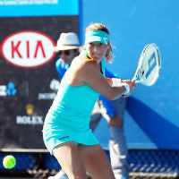 13-1-14. Australian Open.Womens Singles Round 1. Day 1. Shahar Peer (ISR) lost to Monica Niculescu (ROU) 4-6 1-6.  Photo: Peter Haskin