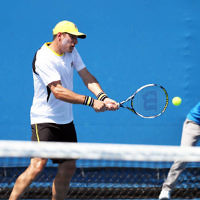 17-1-14. Australian Open 2014. Mens Doubles. Round 1. Jonathan Erlich/Andy Ram lost to Daniele Bracciali (ITA)/Alexandr Dolgopolov (UKR) 6-7 6-4 3-6. Photo: Peter Haskin