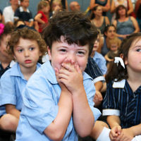 3-2-14. King David School - Southwick Campus. First day of school 2014. Photo: Lochlan Tangas