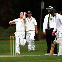 10-11-13. Cricket. AJAX first XI v Monash at Monash University. Alan Goldstein. Photo: Peter Haskin