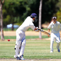 26-1-14. Maccabi Cricket First XI v Sth Yarra. Gary Smorgon Oval. Brad Majtlis. Photo: Peter Haskin 26-1-14. Maccabi Cricket First XI v Sth Yarra. Gary Smorgon Oval. Brad Majtlis. Photo: Peter Haskin