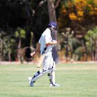 26-1-14. Maccabi Cricket First XI v Sth Yarra. Gary Smorgon Oval. Brad Majtlis. Photo: Peter Haskin 26-1-14. Maccabi Cricket First XI v Sth Yarra. Gary Smorgon Oval. Brad Majtlis. Photo: Peter Haskin