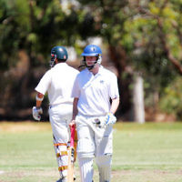 26-1-14. Maccabi Cricket First XI v Sth Yarra. Gary Smorgon Oval. David Majtlis. Photo: Peter Haskin 26-1-14. Maccabi Cricket First XI v Sth Yarra. Gary Smorgon Oval. David Majtlis. Photo: Peter Haskin