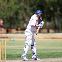 26-1-14. Maccabi Cricket First XI v Sth Yarra. Gary Smorgon Oval. David Majtlis. Photo: Peter Haskin 26-1-14. Maccabi Cricket First XI v Sth Yarra. Gary Smorgon Oval. David Majtlis. Photo: Peter Haskin