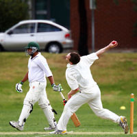10-11-13. Cricket. AJAX first XI v Monash at Monash University. Photo: Peter Haskin