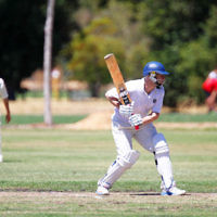 26-1-14. Maccabi Cricket First XI v Sth Yarra. Gary Smorgon Oval. David Majtlis. Photo: Peter Haskin 26-1-14. Maccabi Cricket First XI v Sth Yarra. Gary Smorgon Oval. David Majtlis. Photo: Peter Haskin