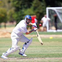 26-1-14. Maccabi Cricket First XI v Sth Yarra. Gary Smorgon Oval. David Majtlis. Photo: Peter Haskin 26-1-14. Maccabi Cricket First XI v Sth Yarra. Gary Smorgon Oval. David Majtlis. Photo: Peter Haskin