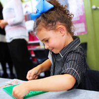30-1-14. Beth Rivkah Ladies College. First Day of school. photo: Peter Haskin
