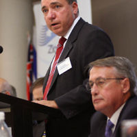 4/11/09. Zionist Council of Victoria AGM. Israeli ambassador Yuval Rotemseaking. Federal treausrer Wayne Swan. photo: peter haskin 4/11/09. Zionist Council of Victoria AGM. Israeli ambassador Yuval Rotemseaking. Federal treausrer Wayne Swan. photo: peter haskin
