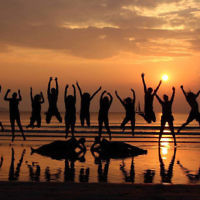 Bryce Kenny’s winning sunset photo taken at Argamon beach, Akko in northern Israel.
