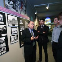 Israeli Ambassador Yuval Rotem guiding a small group through the Melbourne Holocaust Museum. photo: peter haskin Israeli Ambassador Yuval Rotem guiding a small group through the Melbourne Holocaust Museum. photo: peter haskin