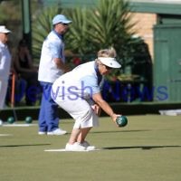 23-2-14. Victorian Jewish Lawn Bowls Championships. Caulfield Park Lawn Bowls Club. Gabby Cohen during the semi final. Photo: Peter Haskin 23-2-14. Victorian Jewish Lawn Bowls Championships. Caulfield Park Lawn Bowls Club. Gabby Cohen during the semi final. Photo: Peter Haskin