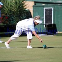 23-2-14. Victorian Jewish Lawn Bowls Championships. Caulfield Park Lawn Bowls Club. Gabby Cohen during the semi final. Photo: Peter Haskin 23-2-14. Victorian Jewish Lawn Bowls Championships. Caulfield Park Lawn Bowls Club. Gabby Cohen during the semi final. Photo: Peter Haskin