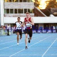 5-4-14. 2014 Australian Athletics Championships, Lakeside Stadium, Albert Park. Steve Solomon 400m final. Photo: Peter Haskin