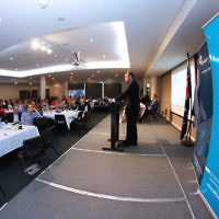 30-3-14. ZFA Biennial Conference 2014. Yariv Levin MK, addresses the audience. Photo: Peter Haskin