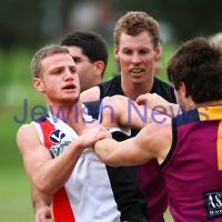 26-4-14. AJAX lost to Old Haileybuty by 27 points at Princes Park, Caulfield.  Photo: Peter Haskin