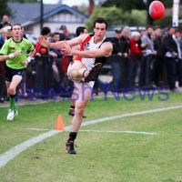 26-4-14. AJAX lost to Old Haileybuty by 27 points at Princes Park, Caulfield.  Photo: Peter Haskin