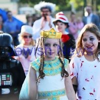 14-3-14. Sholem Aleichem College. Purim. Photo: Peter Haskin
