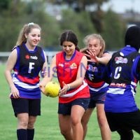 16-3-14. Unity Cup. J J Holland Reserve, Kensington. Mt Scopus Girls v Western Girls. Photo: Peter Haskin