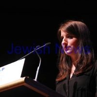 27-4-14. Yom ha Shoah memorial at Robert Blackwood Hall, Monash University. Ariella Leski. Photo: Peter Haskin