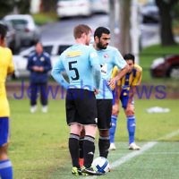 4-5-14. Soccer. North Caulfield Maccabi lost to Beaumaris 1-3. Caulfield Park. Photo: Peter Haskin