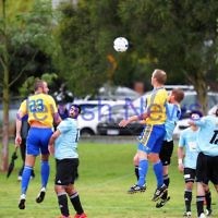 4-5-14. Soccer. North Caulfield Maccabi lost to Beaumaris 1-3. Caulfield Park. Photo: Peter Haskin