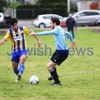 4-5-14. Soccer. North Caulfield Maccabi lost to Beaumaris 1-3. Caulfield Park. Photo: Peter Haskin