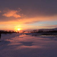Elaine Ptasznik entered this photo taken at sunset in Reykjavik, Iceland in November 2014.