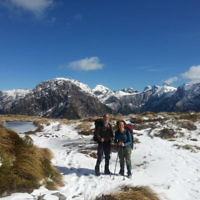 Evelyn and Malcolm Flitman on the Milford Track in New Zealand in November 2014. Evelyn and Malcolm Flitman on the Milford Track in New Zealand in November 2014.
