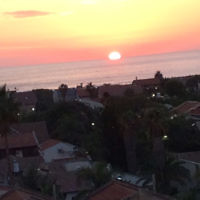 Greg Goodvach entered this photo of sunset over the Mediterranean Sea from Ramat Poleg  in Israel.