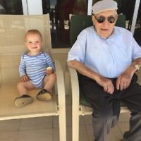 Bernard Rothschild on holiday in Frankston (Victoria) with his great grandson Jacob Richardson. Bernard Rothschild on holiday in Frankston (Victoria) with his great grandson Jacob Richardson.