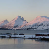 Bev Rosenberg entered this photo taken at sunset over Sandnessjoen, Norway.